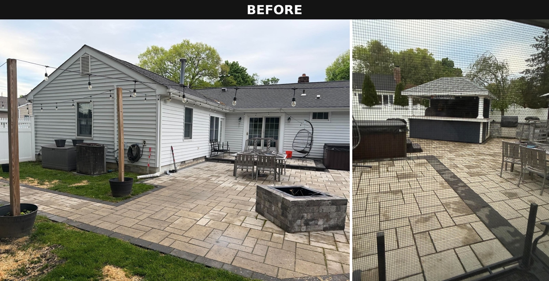 Patio and Bar Before